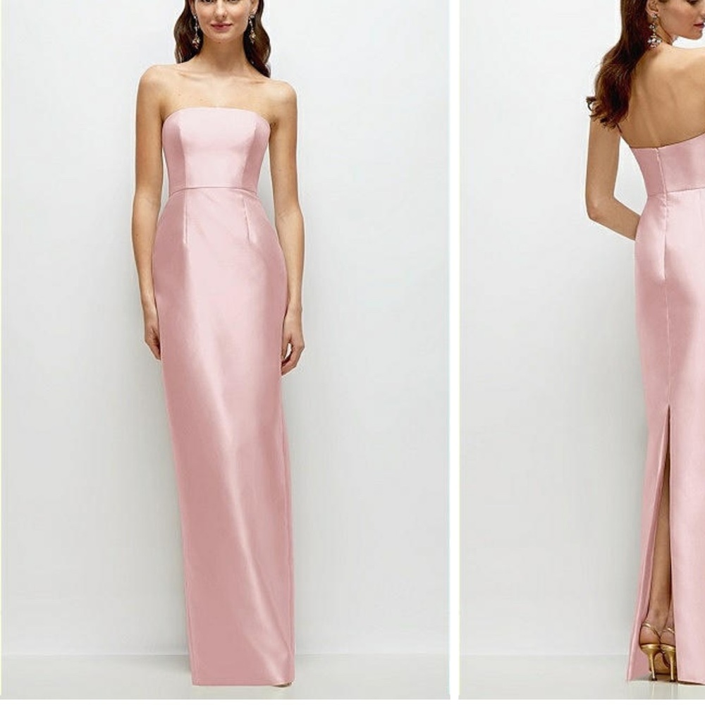 Chic Strapless Pink Gown